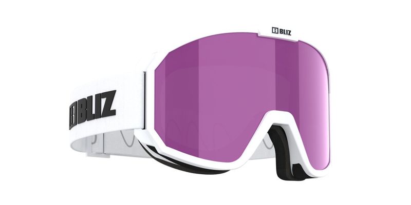 Bliz Rave JR Farge : Matt hvit med svart logo, Brown Pink